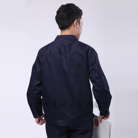 藏青拼大红超市工作服AC099-CS