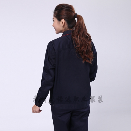 藏青拼大红超市工作服AC099-CS
